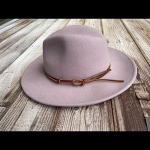 New Wyeth Mauve Fedora Hat Adjustable very cool